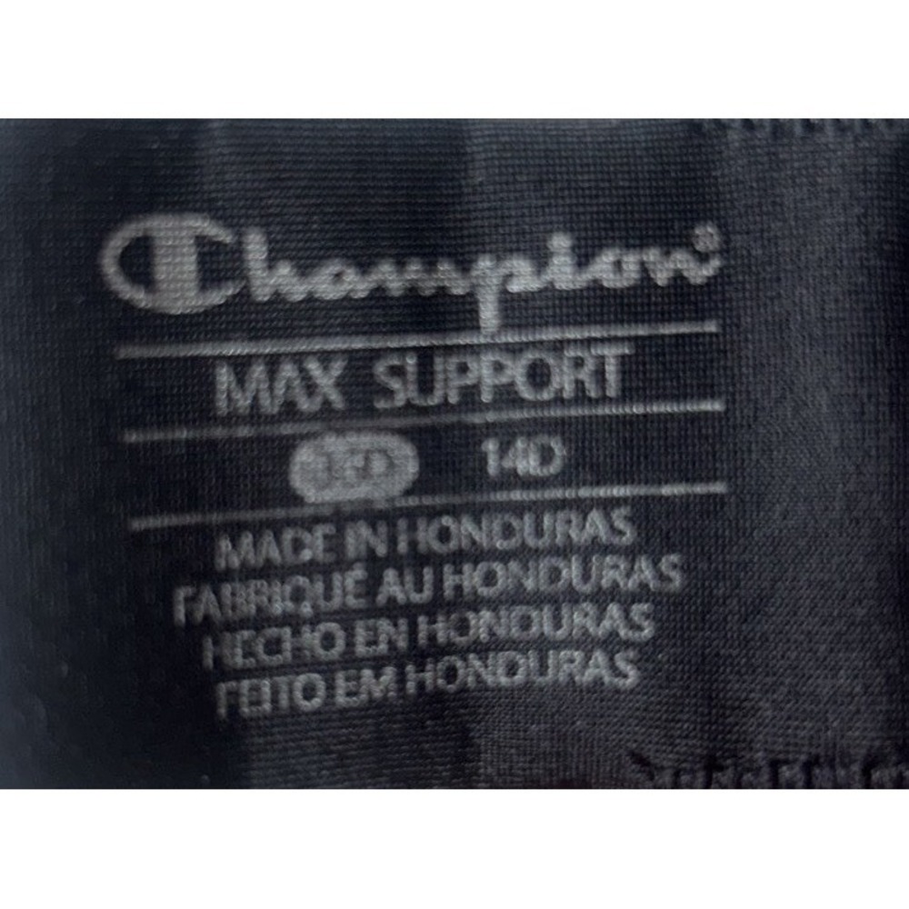 Champion Black Sports Bra Max Support Wireless Tagless Nylon Spandex Womens 36D - Picture 4 of 9